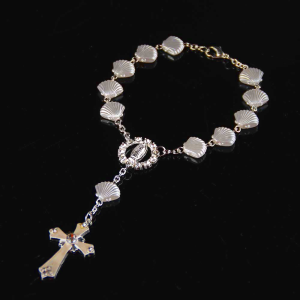 Shell Star Bead Bracelet Catholic Religious Rosary