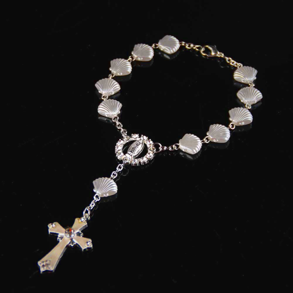 Shell Star Bead Bracelet Catholic Religious Rosary