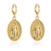 Christianartworkshop Miraculous Mary Medals Religion Earrings