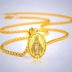 Miraculous Mary Pendant Religion Necklace
