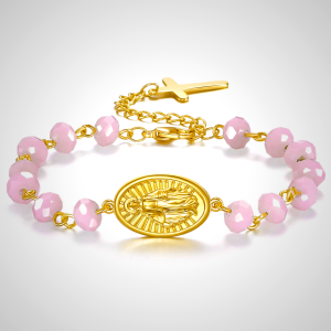 Crafted Miraculous Virgin Mary Charm Bracelet