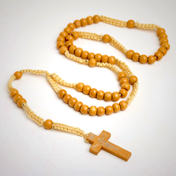 Christian Wooden Cross Prayer Rosary