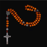 Classic Wood Rosary with St. Benedict Medal & Crucifix