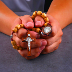 Crafted Natural Wood St. Benedict Crucifix Rosary