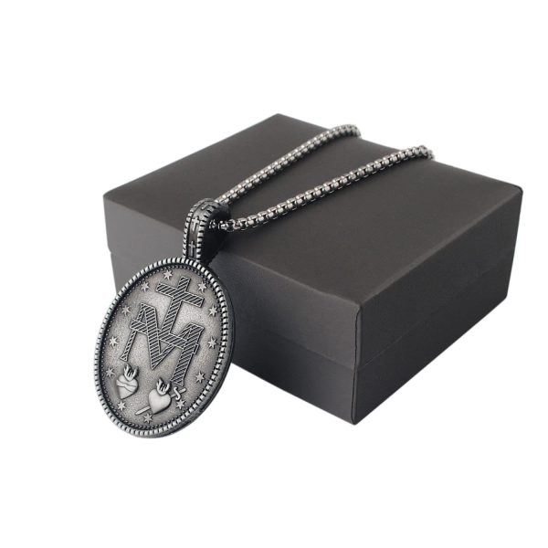 Christianartworkshop Miraculous Virgin Mary Medallion Pendant Necklace