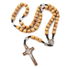Crafted Natural Wood St. Benedict Crucifix Rosary