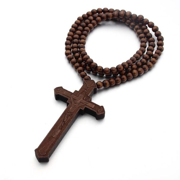 Christianartworkshop Jesus Cross Wooden Necklace