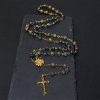 Christianartworkshop St. Benedict Medal & Crucifix of 8 mm Round Multicolor Acrylic Alloy Chain Rosary