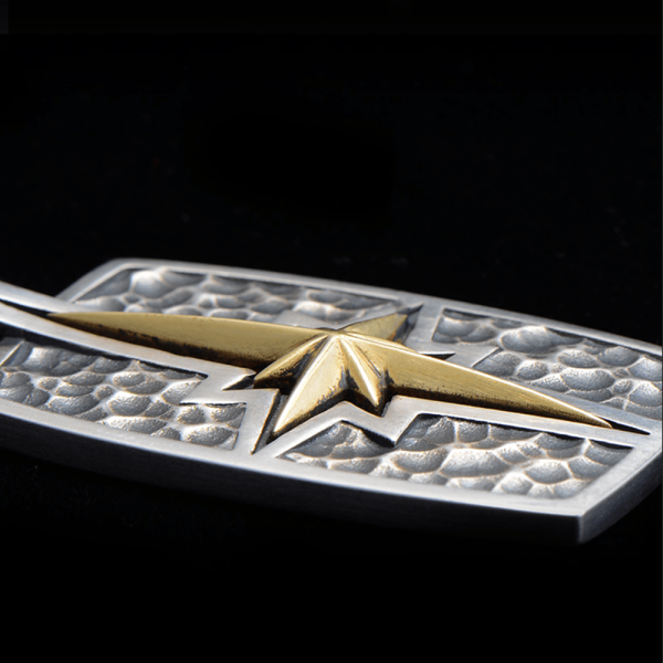 925 Sterling Silver Retro Style Star of Bethlehem Pendant Necklace