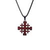 Christianartworkshop Hip-hop Style Jerusalem Cross Titanium Steel Pendant Necklace