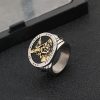 Retro Style Archangel Michael Titanium Steel Ring
