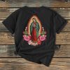 Christianartworkshop Classic Colored Style Our Lady of Guadalupe Short Sleeve Washed T-shirt