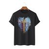 Christianartworkshop Classic Style Cross my Heart Short Sleeve T-shirt