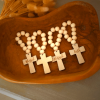 Multi-purpose Wooden Finger Pocket Rosary for Baptism Pray Festival Decor