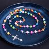 Christianartworkshop Assumption of Our Lady & Crucifix of 8 mm Round Multicolor Acrylic Alloy Chain Rosary