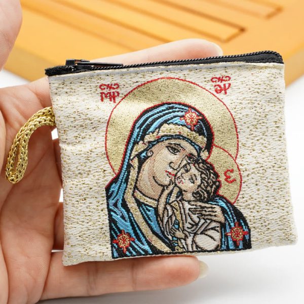 Retro Classic Style Holy Saint Icon Cotton Double-sided Pattern Jewelry Pouches