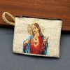 Retro Classic Style Holy Saint Icon Cotton Double-sided Pattern Jewelry Pouches