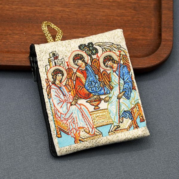 Retro Classic Style Holy Saint Icon Cotton Double-sided Pattern Jewelry Pouches