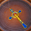 Classic Style Red/Blue Crafted Crucifix Big Size Pendant Necklace(5 color)