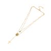 Minimalist Style Double Layered Our Lady of Guadalupe Turquoise Cross Necklace