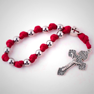 4 Colors Paracord Handcrafted Pocket Rosary/Car Protection Hanging Pendant