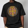 Christianartworkshop Classic Style Golden St. Benedict Medal Short Sleeve T-shirt