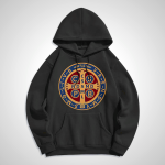 St. Benedict Protector Hoodie - Christian Art Workshop