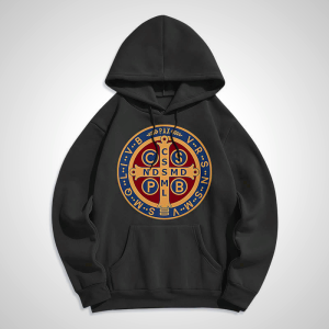 St. Benedict Protector Hoodie - Christian Art Workshop