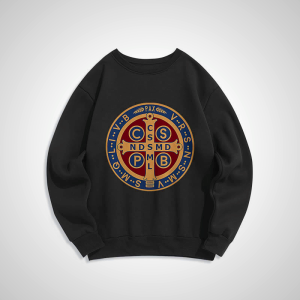 Classic Colored Style St. Benedict Protector Fleece Lined Polyester Sweatshirt