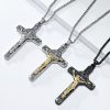 Christianartworkshop Classic Retro Style Crucifix St. Benedict Medal Protection Pendant Necklace