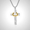 Modern Style Jesus Crown Of Thorns Cross Sacred Protection Pendant Necklace