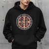 Christianartworkshop Classic Colored Style St. Benedict Protector Fleece Lined Polyester Hoodie