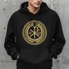 Christianartworkshop Classic Style Sacred Chi-rho Emblem Laurel Wreath Fleece Lined Polyester Hoodie