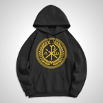 Christian Art Workshop Chi-Rho Emblem Laurel Wreath Hoodie