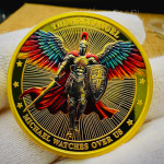 Classic Style Saint Michael Archangel Guardian Psalm 91:10-11 Protection Strengthen Connection Coin