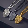 Modern Style Michael The Archangel Shield Devine Guardian Pendant Necklace