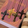Christianartworkshop Classic Style Multicolor Craft Alloy Crucifix Faith Pendant Necklace