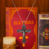 Classic Style Multicolor Craft Alloy Crucifix Faith Pendant Necklace