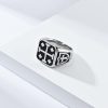 Christianartworkshop Classic Style Jerusalem Cross Shield Signet Devine Faith Ring