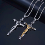 Classic Style INRI Plaque Crucifix Cross Jesus Sacred Faith Necklace