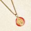 Christianartworkshop 2 Color Retro Style St. Benedict Symbol Protection Faith Pendant Necklace