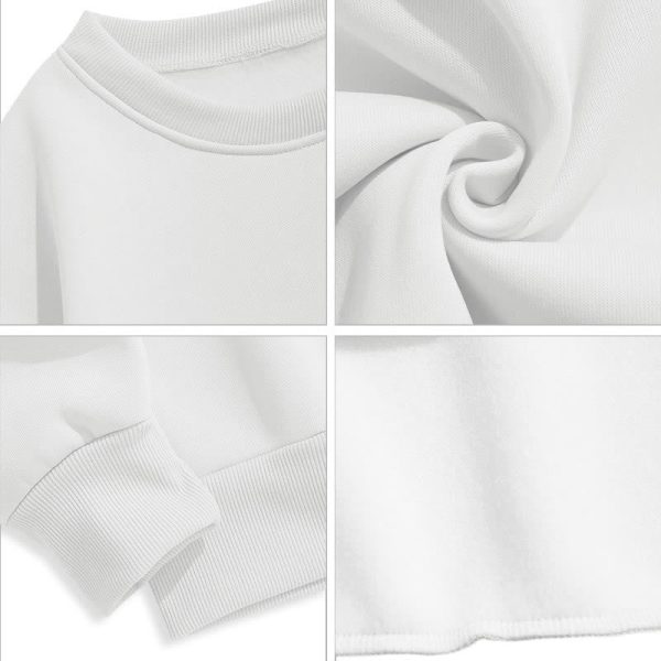 Christianartworkshop Modern Style Floral Cross Virgin Mary Fleece Lined Polyester Sweatshirt