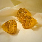 Classic Style Unique Cross Devine Faith Ring
