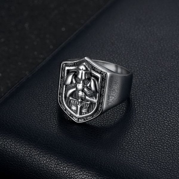 Christianartworkshop Classic Style Crusades Shield Sacred Protection Ring