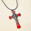 Christianartworkshop Classic Style Multicolor of Crucifix Divine Protection Pendant Necklace(6 color)
