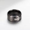 Modern Style Engraved Faith Strength Cross Ring