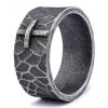 Christianartworkshop Vintage Style Ancient Texture Forged Stone Cross Ring