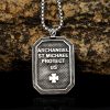 Retro Style Archangel St. Micheal Protect Us Crafted Stainless Steel Pendant Necklace
