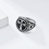 Christianartworkshop Vintage Style Medieval Crusader Cross Signet Ring