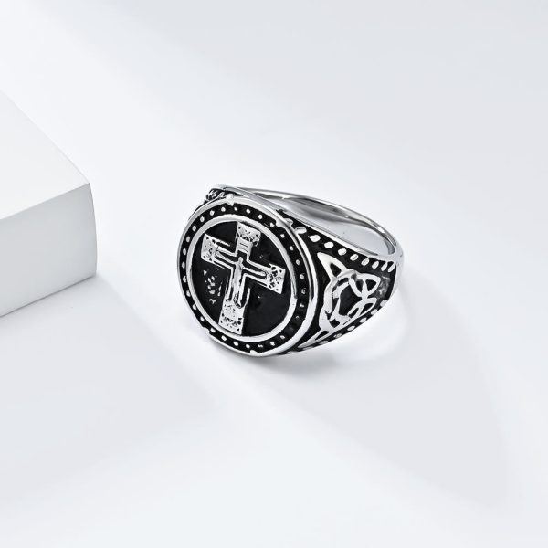 Christianartworkshop Vintage Style Medieval Crusader Cross Signet Ring